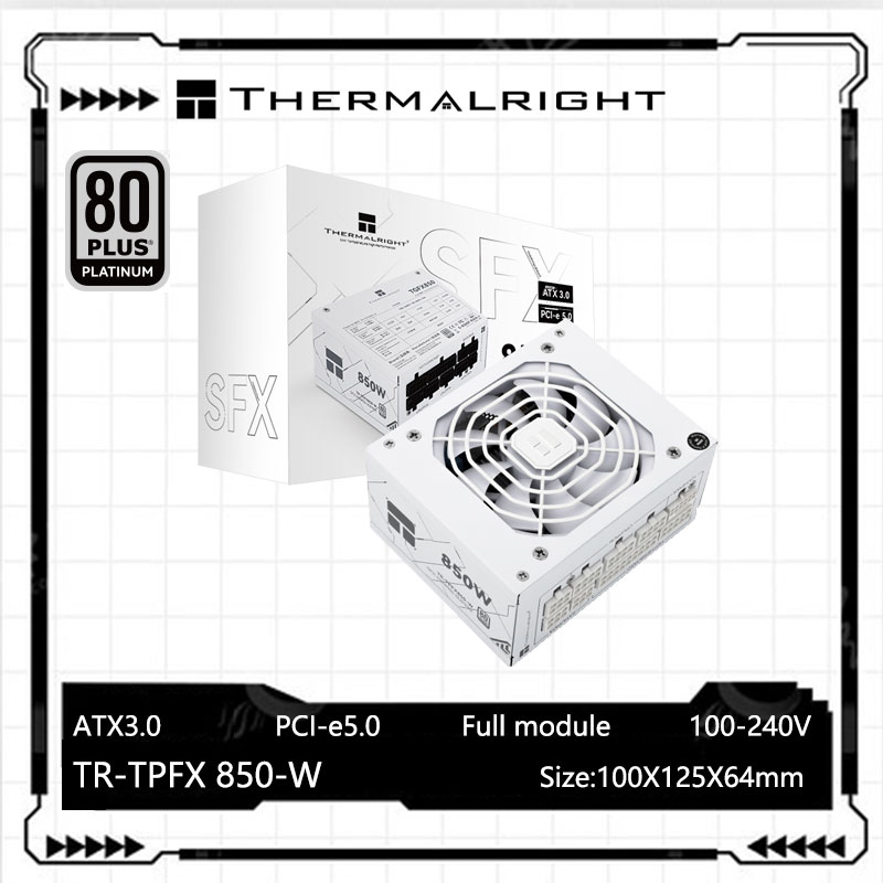 Sfx Power Supply 850W Gold - Thermalright TR-TPFX850 Blanc SFX plein module