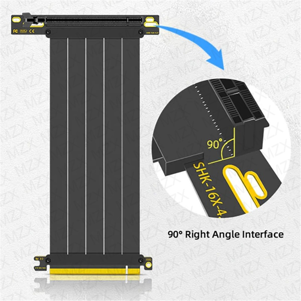 MZX-Câble Riser PCIE 4.0 3.0 1 - Pcie 4.0 X16 Riser Cable 90 Degree avis et prix