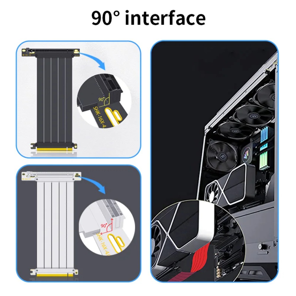 Câble de rehausseur de carte g - Pcie 4.0 X16 Riser Cable 90 Degree avis et prix