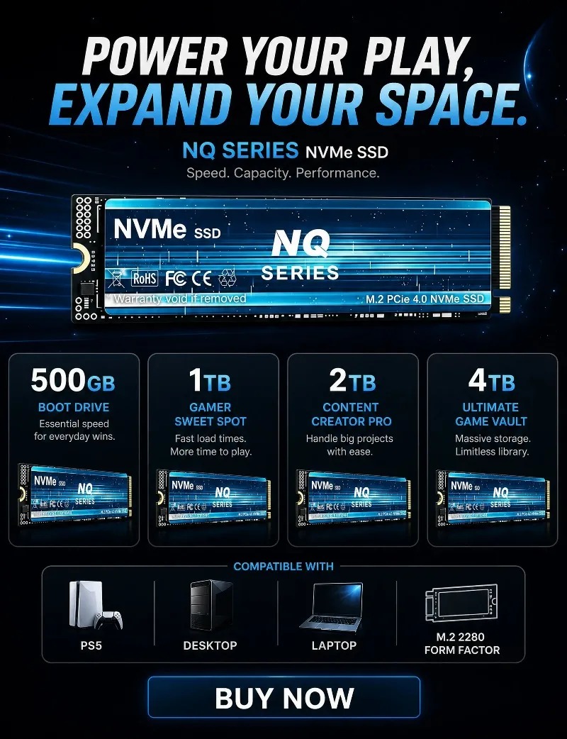 NQ SSD M.2 NVMe interne 2 To 4 - M.2 Nvme 4Tb Pcie 4.0 Ssd avis et prix