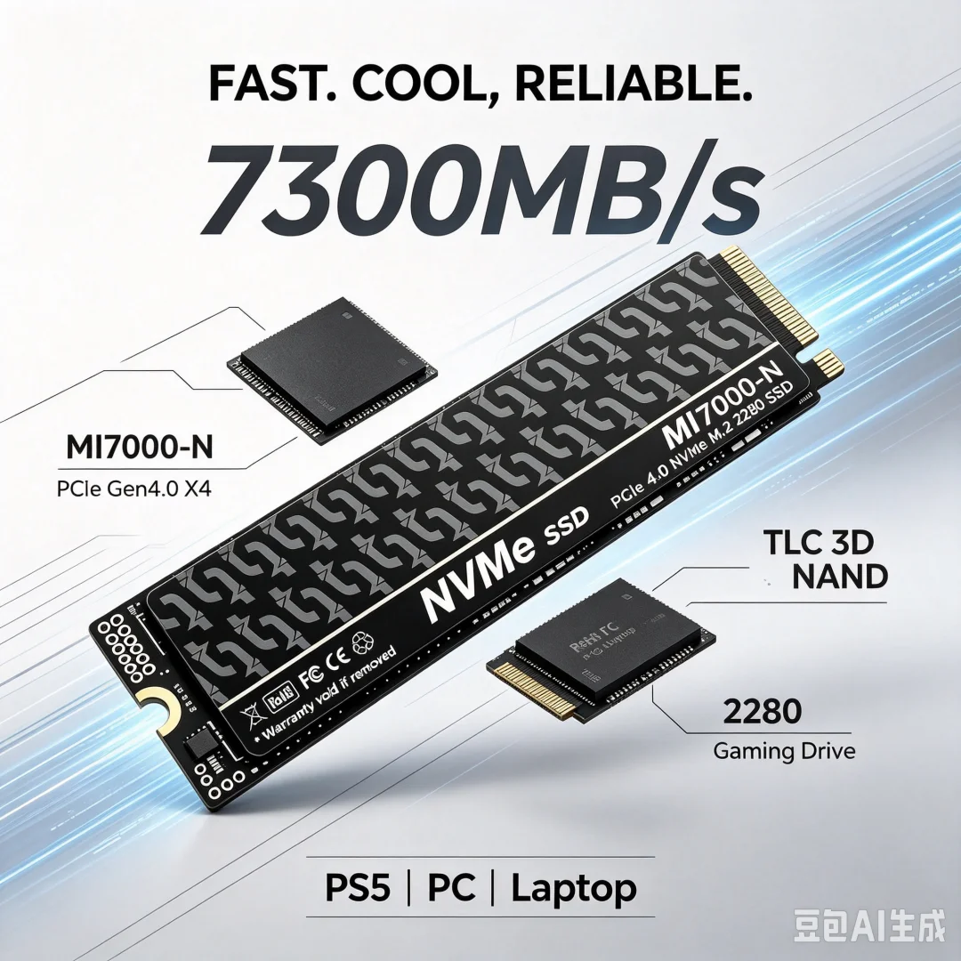 MI7000-N SSD 7300 Mo/s 1 To 2  - M.2 Nvme 4Tb Pcie 4.0 Ssd avis et prix