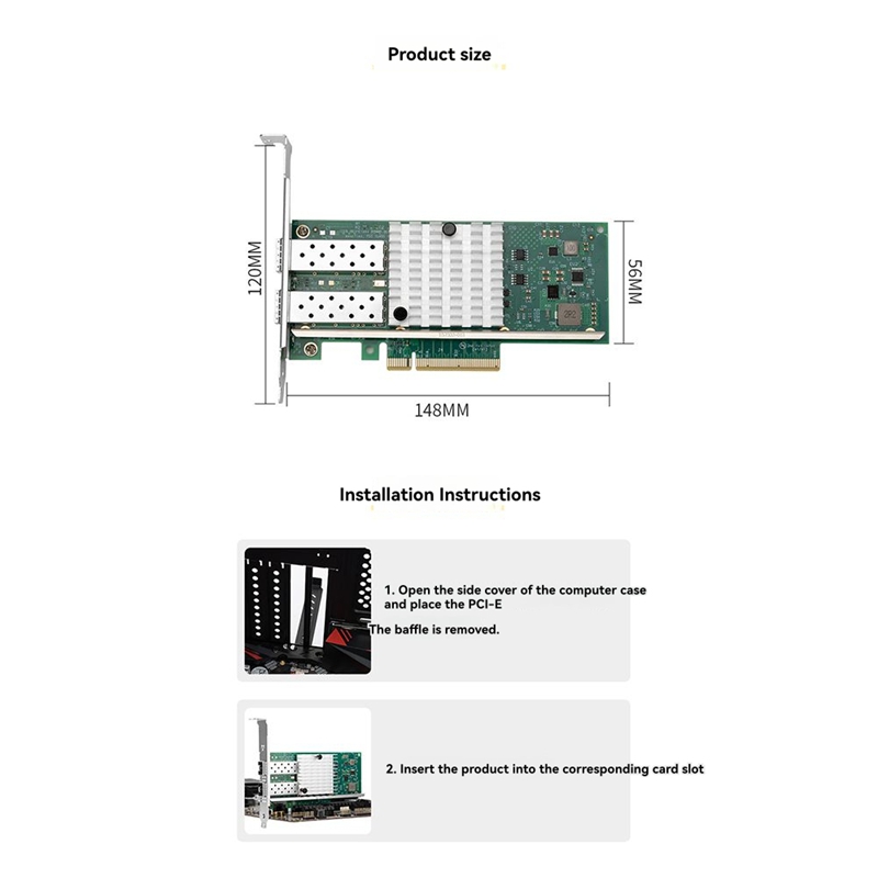 X520-DA1 10 Go SFP + carte rés - 10Gb Sfp+ Pcie Network Card Dual Port avis et prix